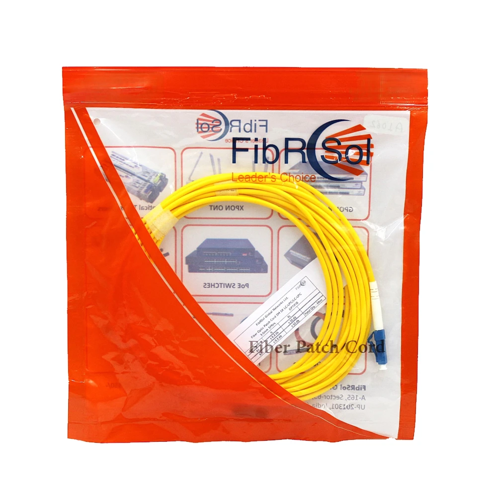 FIBRSOL FIBER PATCH CORD LC/UPC - LC/UPC 3.0mm 5m